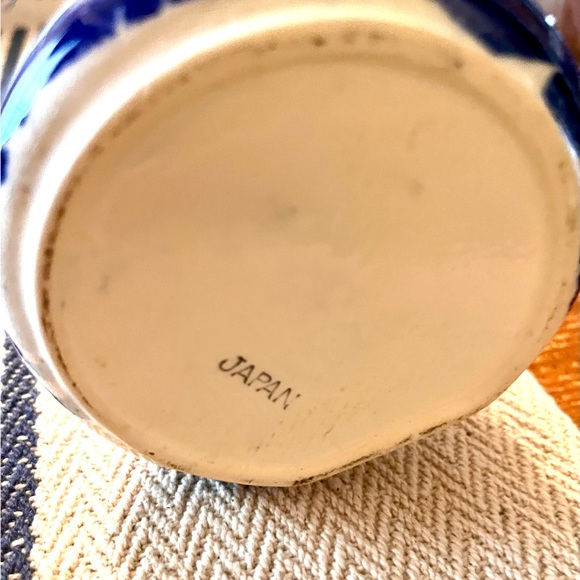 Pair Vintage, Rare, Blue Willow Oil Lamps with Reflector - Picture 8 of 10